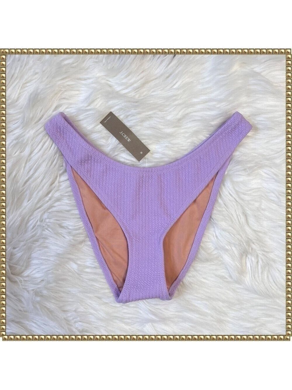 J Crew Bikini Bottom Small Lavender Textured